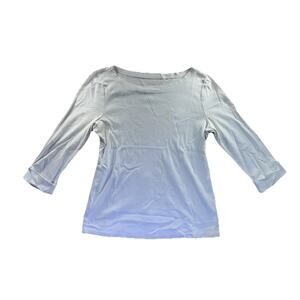 Talbots White 3/4 Sleeve Sweater Cuffed Wrist - Size M